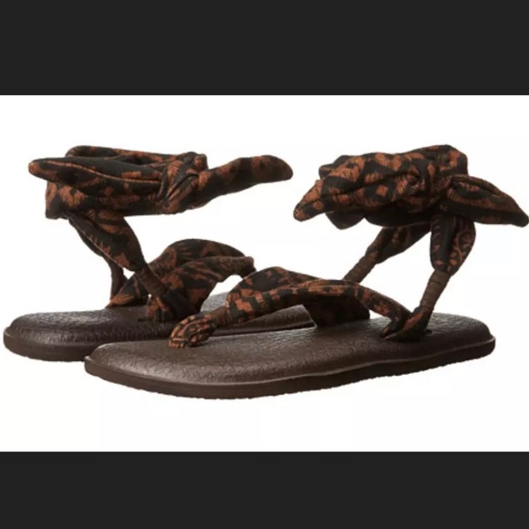 Sanuk Yoga Slinged Up Tie Ankles Tribal Sandals - Picture 1 of 14